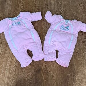 Soft Pink Baby Footed Onesie